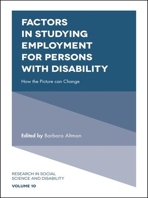 cover image of Research in Social Science and Disability, Volume 10